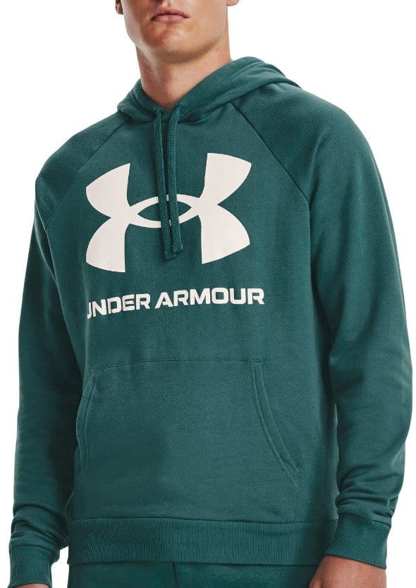 Sweatshirt med hætte Under Armour UA Rival Fleece Big Logo HD-GRN