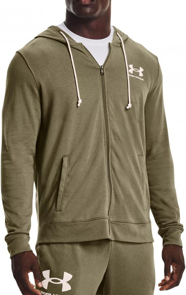 Sweatshirt med hætte Under Armour UA Rival Terry LC FZ-GRN