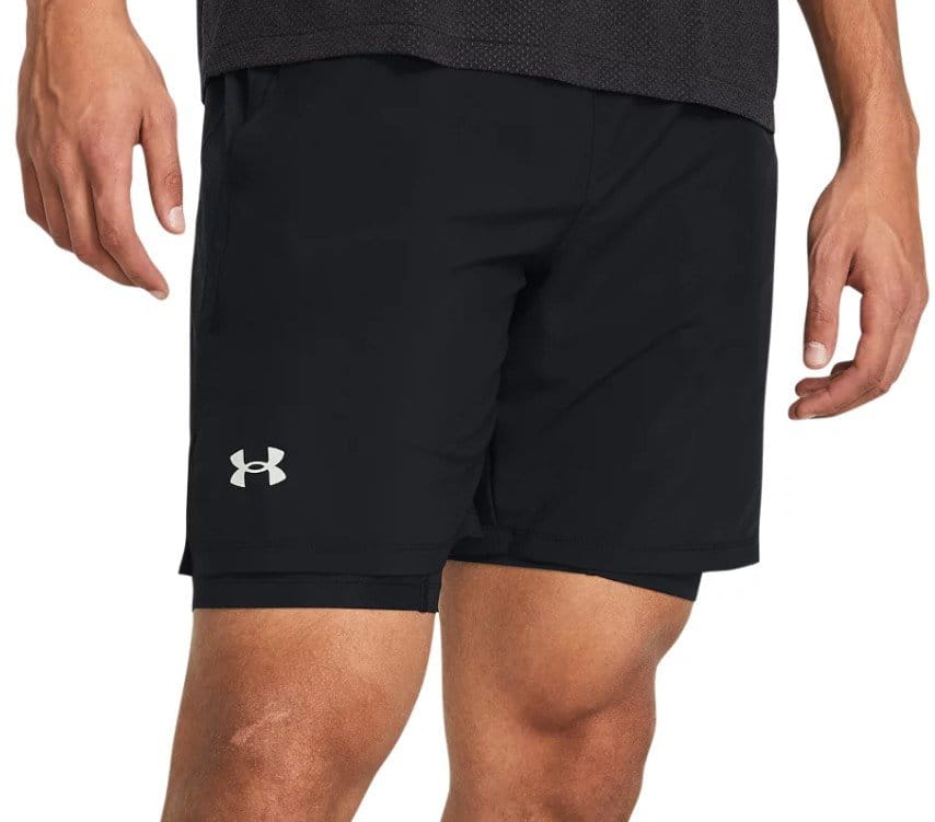 Shorts med underbukser Under Armour UA LAUNCH 7'' 2-IN-1 SHORTS-BLK