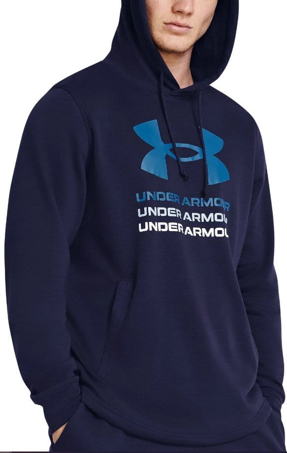 Sweatshirt med hætte Under Armour UA Rival Terry Graphic Hood-BLU